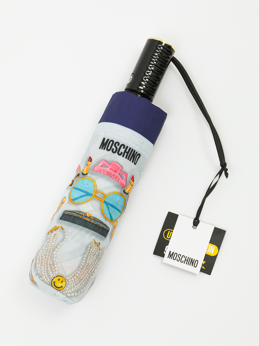 Зонт-автомат mini светло-серый от MOSCHINO