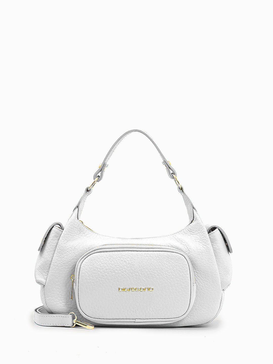 Сумка с двумя боковыми карманами от Di Gregorio в белом цвете