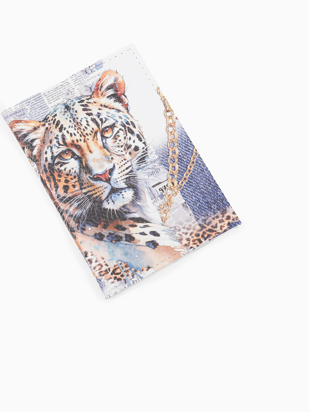 Обложка для паспорта от Alessandro Beato из натуральной кожи с принтом леопарда