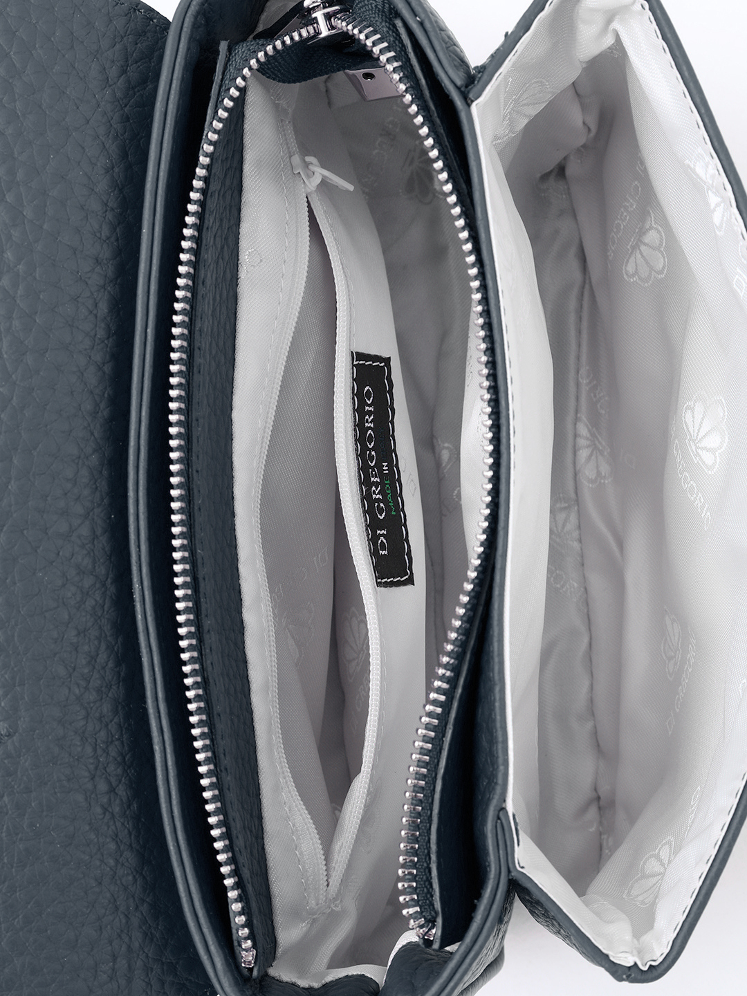 Кросс-боди с клапаном и поворотной фурнитурой от Di Gregorio в синем цвете