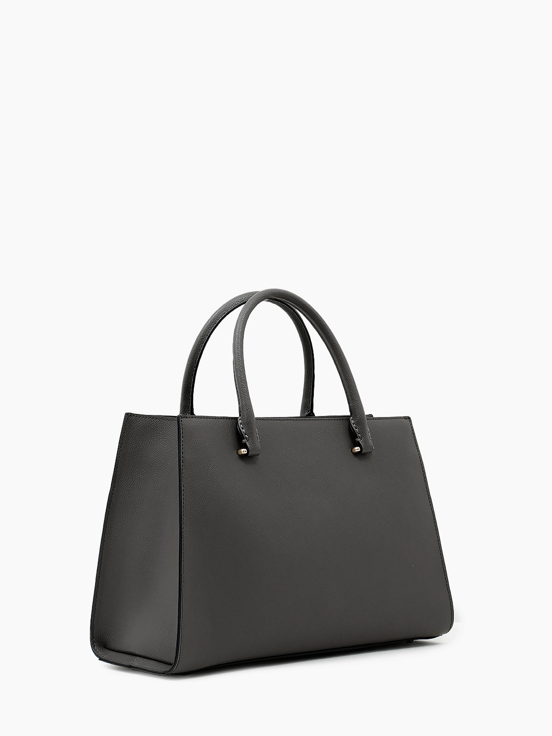 Тоут из натуральной кожи чёрного цвета с брендированной фурнитурой от CROMIA