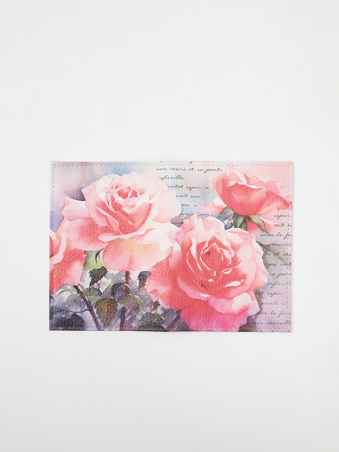 Обложка для паспорта от Alessandro Beato из натуральной кожи с ярким принтом роз