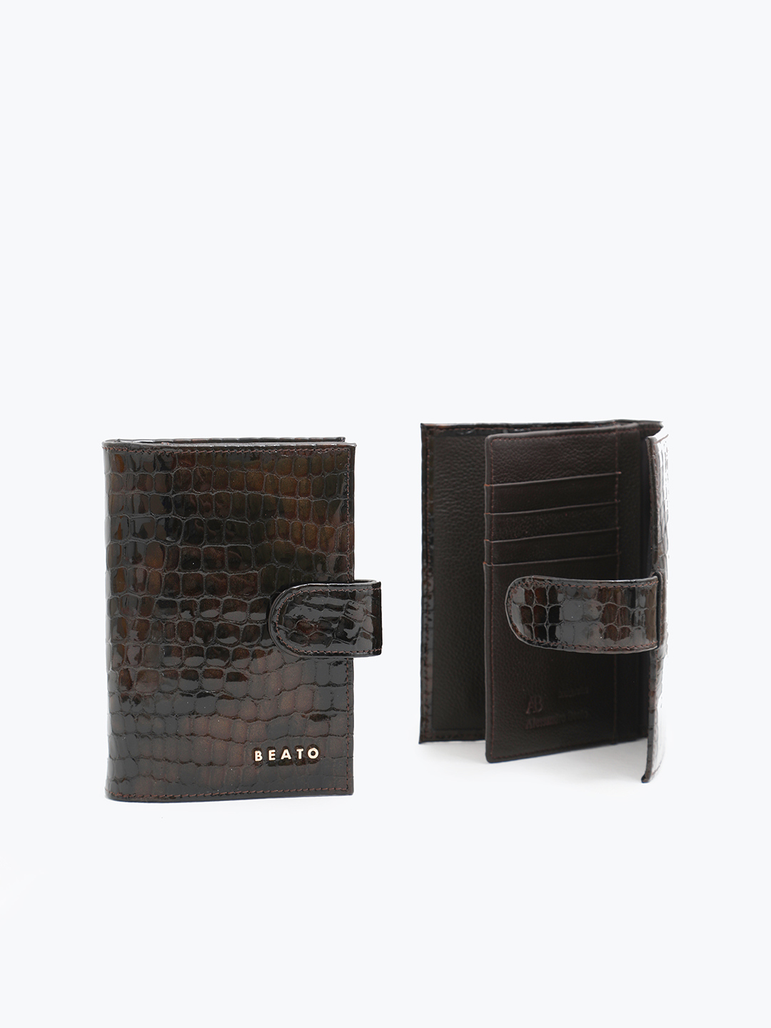 Обложка с отделениями для пластиковых карт от Alessandro Beato в коричневом оттенке