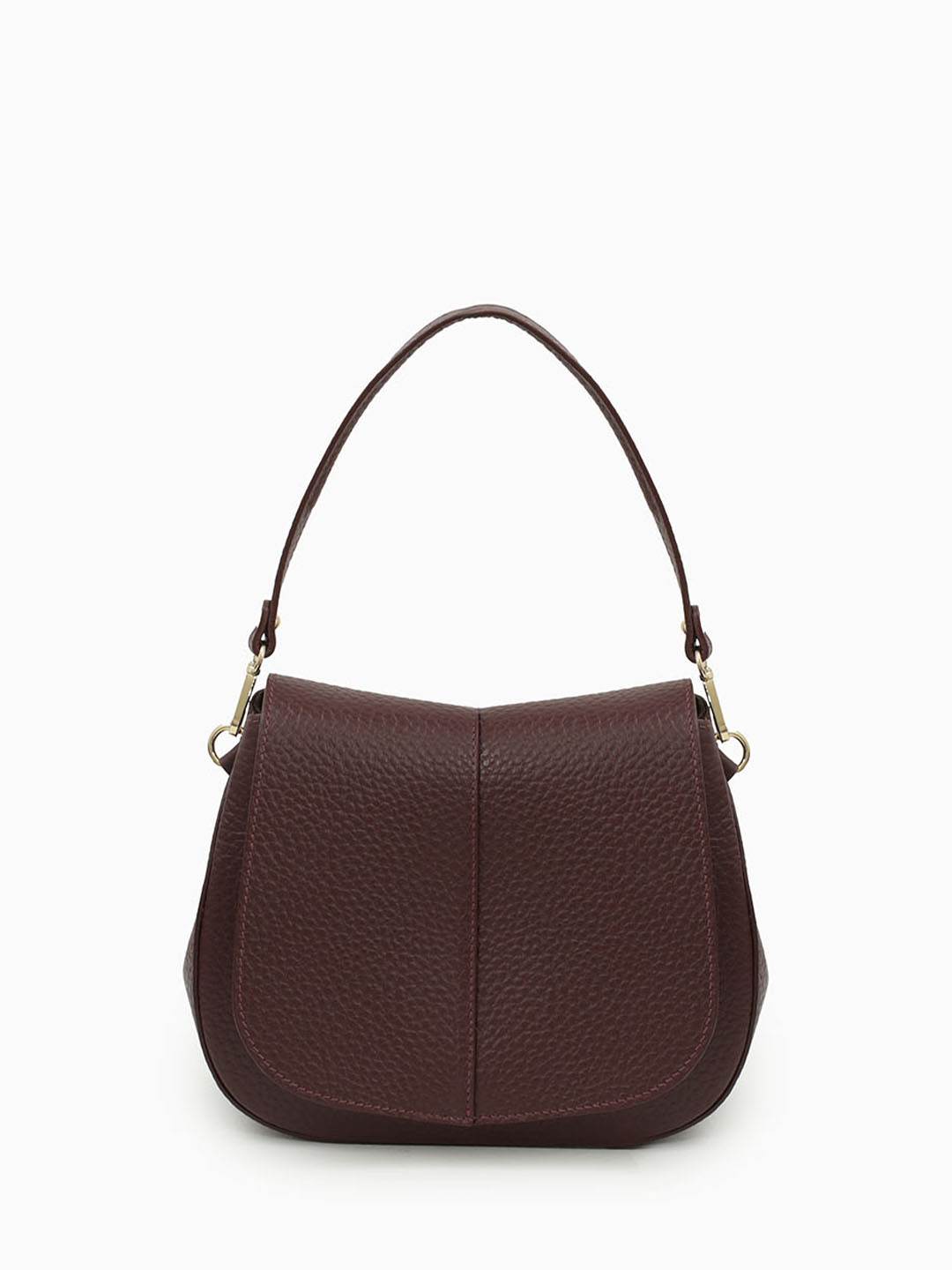 Кросс-боди от BeNice с клапаном из натуральной кожи buffalo бордового цвета