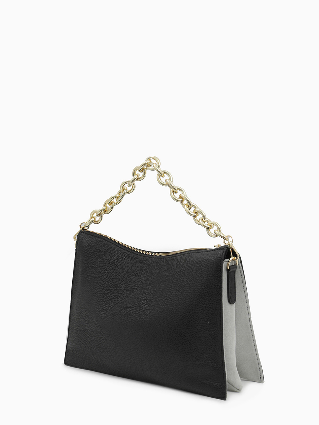 Сумка с боковыми замшевыми вставками от RIPANI в чёрном цвете