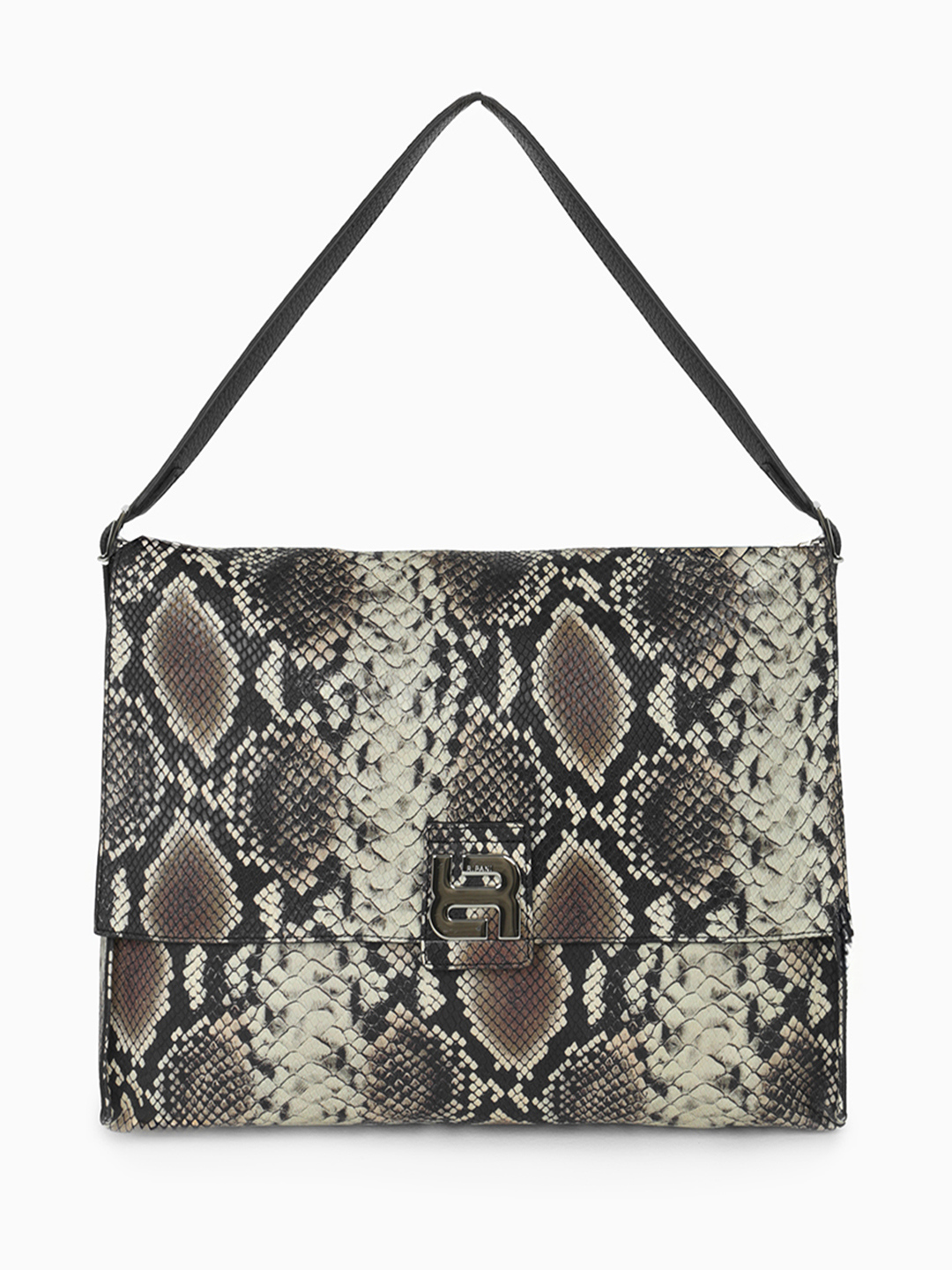 Сумка-хобо из натуральней кожи с отделкой под змею от RIPANI