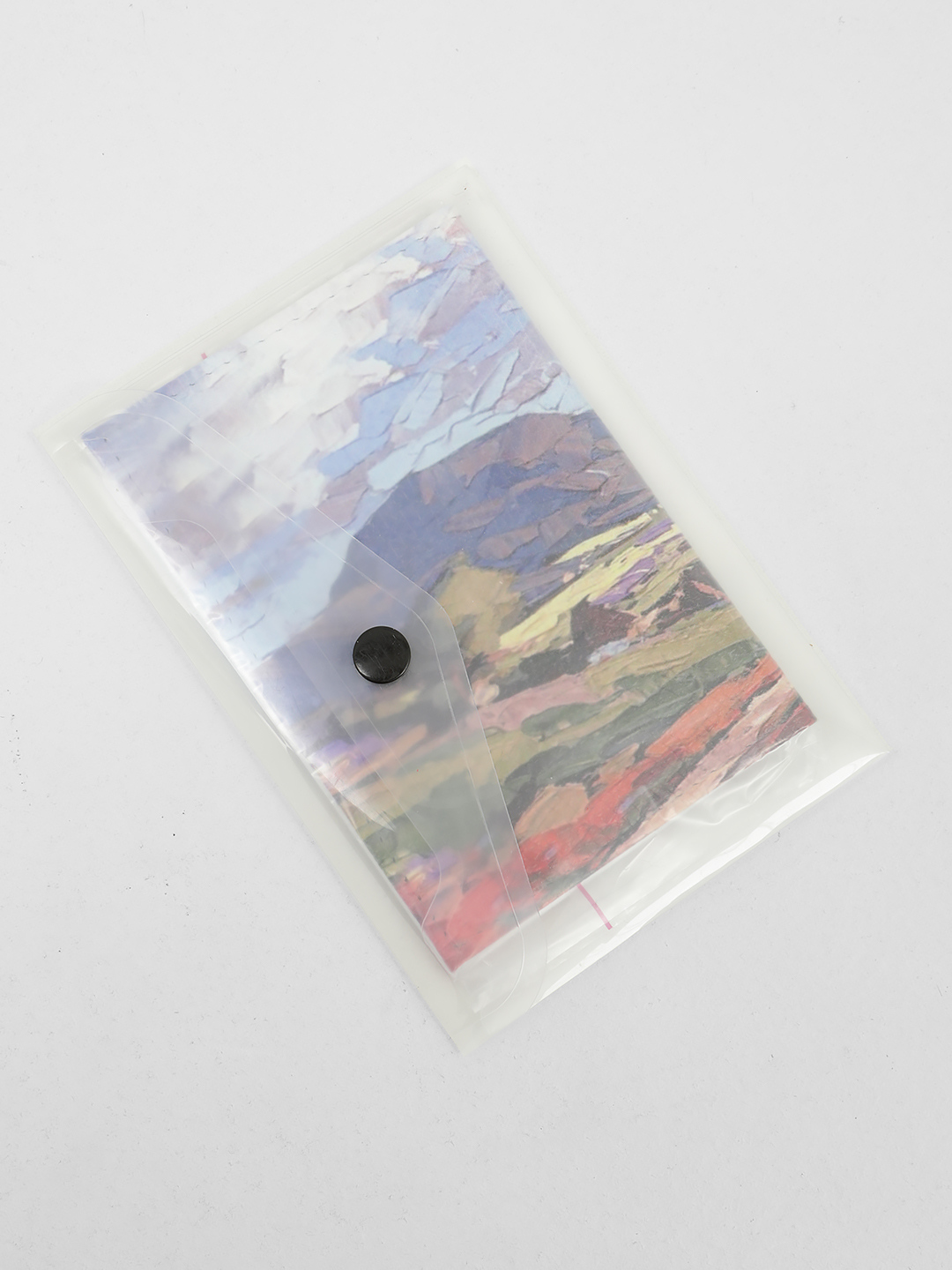 Обложка для документов от бренда Alessandro Beato с принтом сине-голубых гор