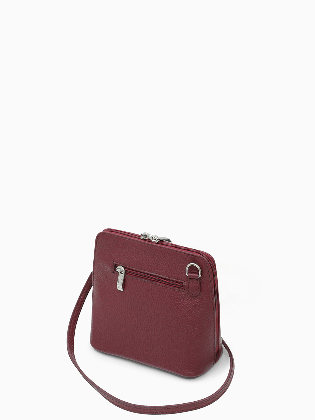 Бордовая кросс-боди в размере S от Renato Angi с фурнитурой-собакой