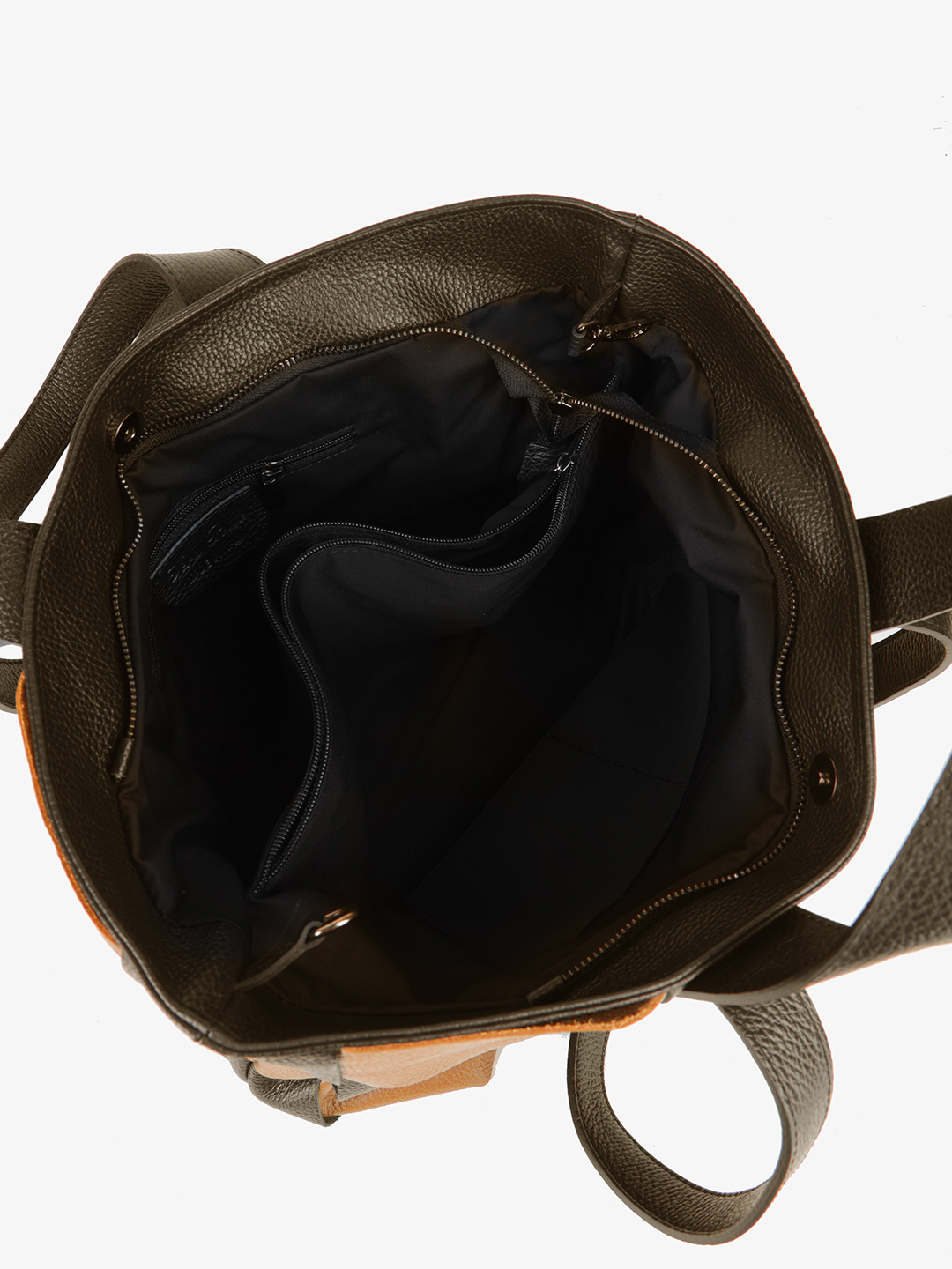 Сумка-шоппер с принтом в шахматную клетку от FOLLE в коричневом оттенке